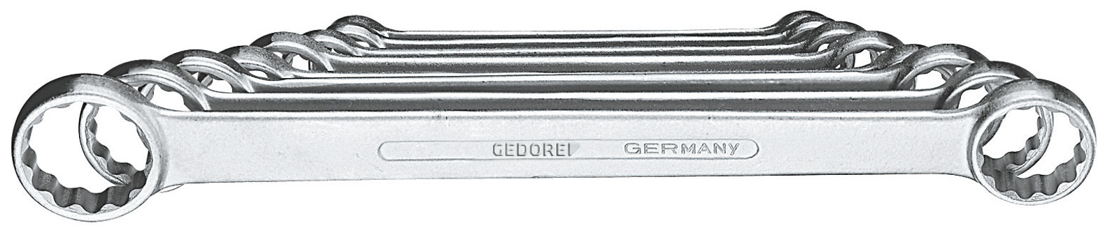 Image de Doppelringschlüssel-Satz DIN837B 6-22mm 8-teilig in Karton Gedore