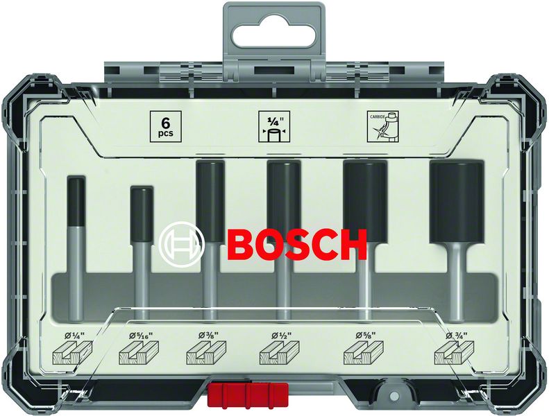 Bild von Fräser-Set, 6-teiliges Nutfräser-Set, 1/4-Zoll Schaft. Für Handfräsen