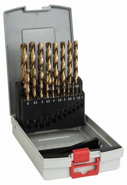 Image de 19-tlg. ProBox -Set HSS-TiN, 1–10 mm. Für Bohrmaschinen/Schrauber