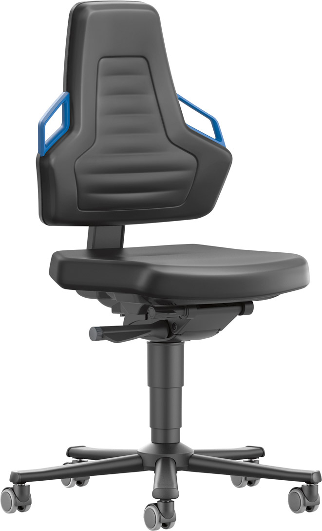 Image de Bimos Arbeitsstuhl Nexxit 2 Griff blau Sitzhöhe 450-600 mm Kst. schwarz,mit Rollen