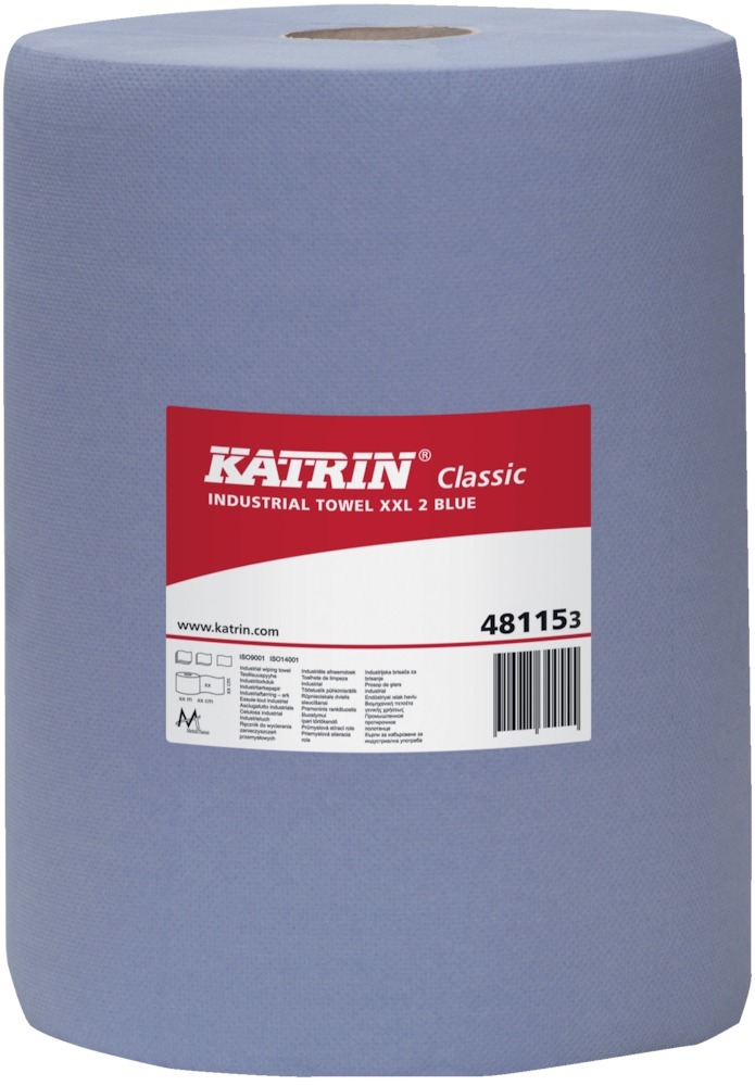 Image de Katrin Classic XXL 2 blue laminated 38x36 cm Rolle mit 500 Blatt
