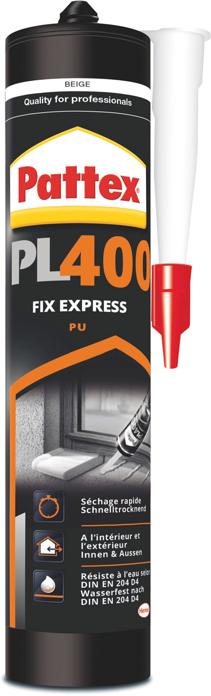 Picture of Pattex PL 400 PU Express 300 ml, holzton-hell