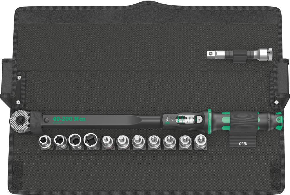 Picture of Drehmomentschlüssel-Satz Click-Torque 13-teilig 40-200Nm 1/2" Wera