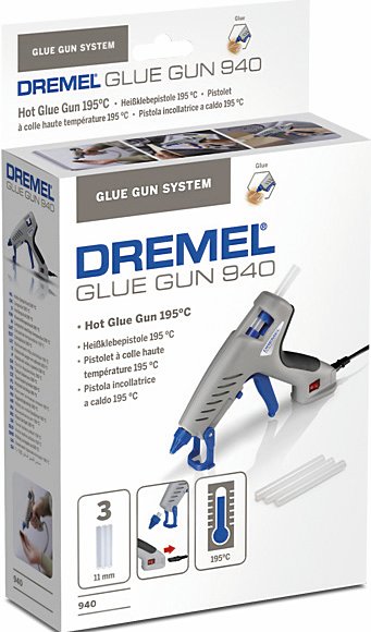 Picture of DREMEL® Heißklebepistole 910-3 Kompaktwerkzeug (165 °C) mit 3 Zubehöre