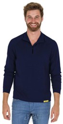 Bild von ESD Shirt mit Zipper Coolmax all Season, Langarm, marine/dunkelblau