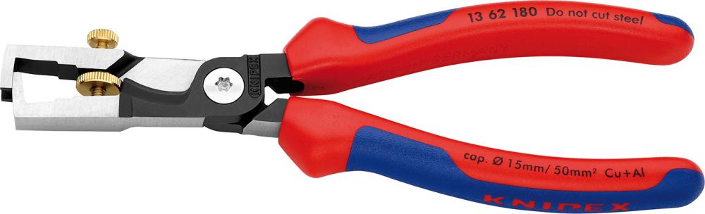 Picture of Abisolier-/Kabelschere 180mm pol.m.M.K.Gr.Knipex