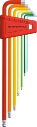 Bild von Winkelschraubendreher- Satz im Kunststoffhalter 7-teilig 1,5-6mm Rainbow Kugelko