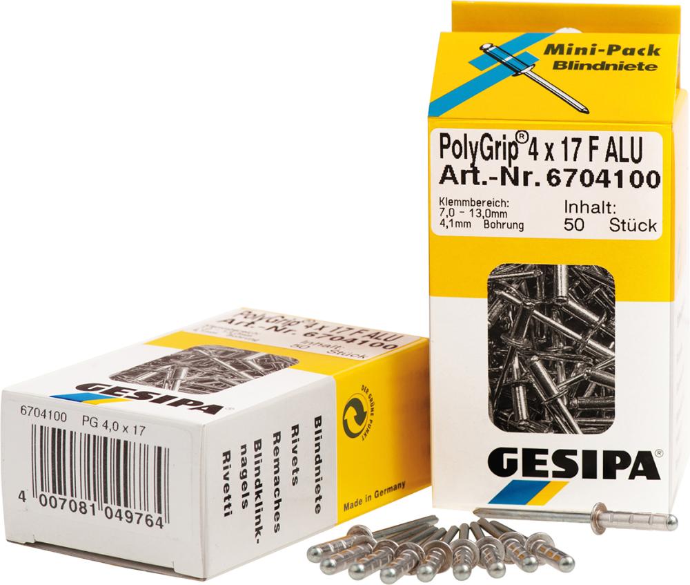 Picture of Mini-Pack PolyGrip Alu/Stahl 3,2 x 8 Gesipa
