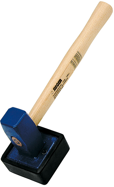 Picture of Plattenlegehammer 1,5 kg eckig mit Stiel