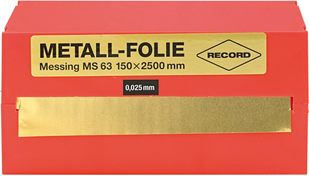 Bild von Metallfolie Messing 150x2500x0,400mm RECORD
