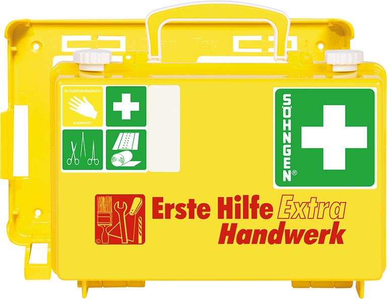 Bild von Erste-Hilfe-Koffer Extra Handwerk,DIN 13157,gelb